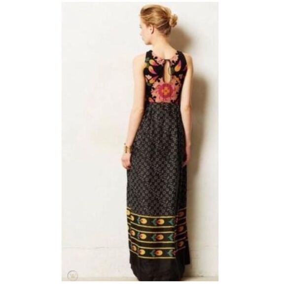 Anthropologie Nanda Silk Maxi Dress by Anupamaa XS - Picture 2 of 16